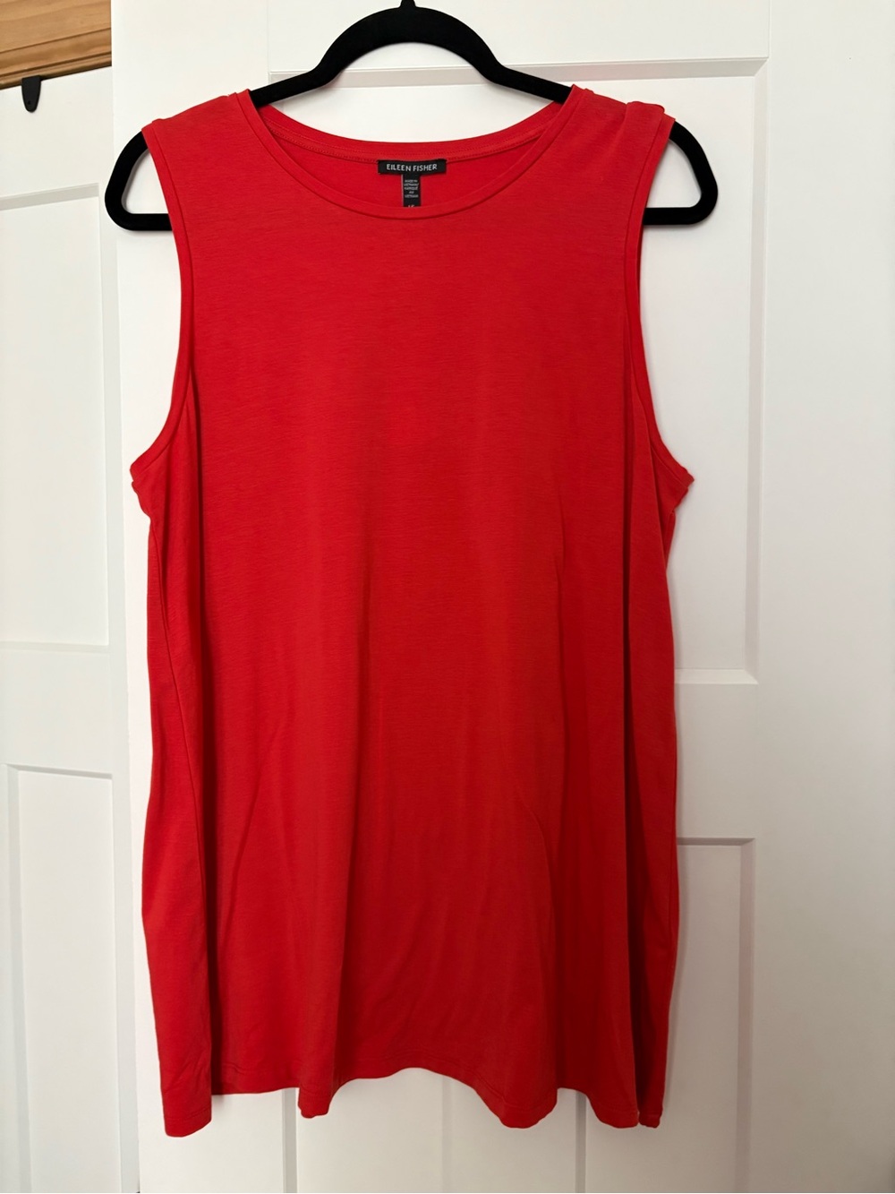 Eileen Fisher Bright Orange Sleeveless Tank Size Large